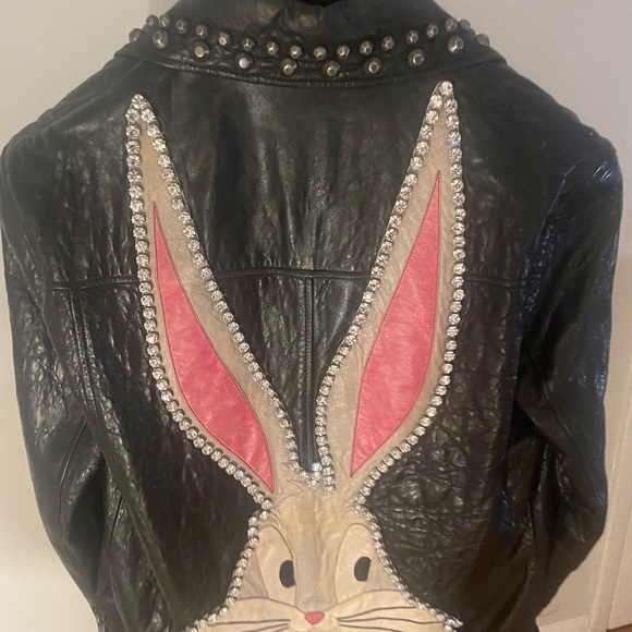 Gucci Black Leather Jacket - Looney Tunes - Picture 6 of 14